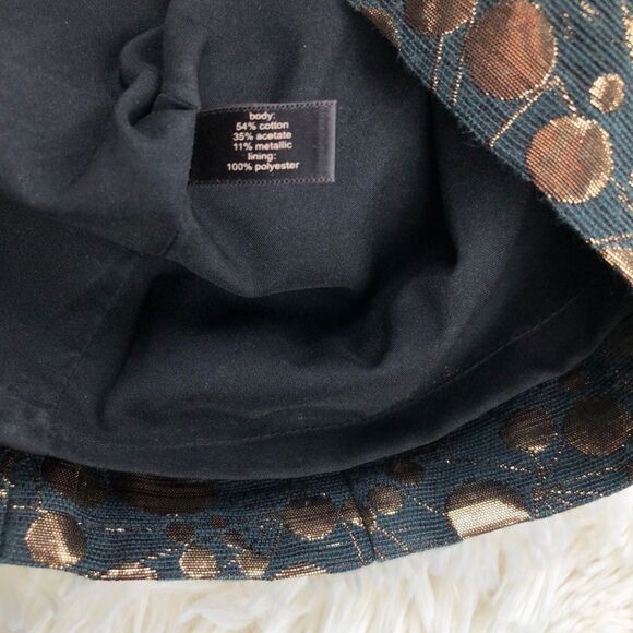 The Limited Black Gold Metallic Pencil Skirt Size 2 - Picture 7 of 7